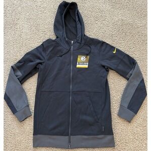 Pittsburgh Steelers Nike Lockup Therma Full Zip Sideline Hoodie On Field Small